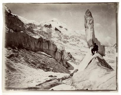 Fernand BRAUN 
Sérac sur la route du Mont-Blanc, expédition de 1875
Épreuve albuminée,...