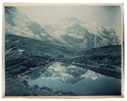 BRAUN 
La petite Schneideck, vue de la Jungfrau, 1882
Épreuve charbon de tonalité...
