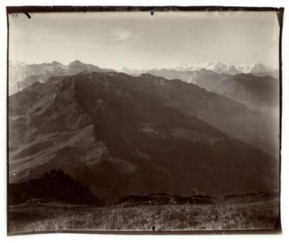 BRAUN 
Panorama depuis le sommet du Stanserhorn, vers 1882
Exceptionnel panorama...