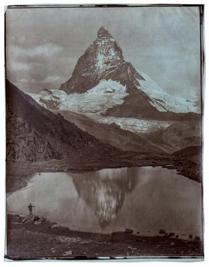 BRAUN 
Le grand Mont-Cervin, 1893
Très grande épreuve au charbon d'époque, 805x650...