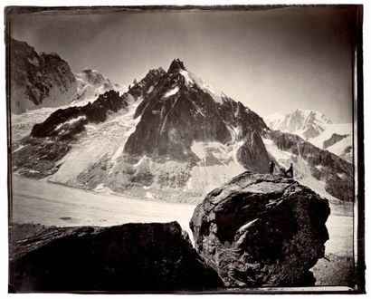 Fernand BRAUN 
Massif du Mont-Blanc, La Pierre de Béranger, expédition de 1875
Épreuve...