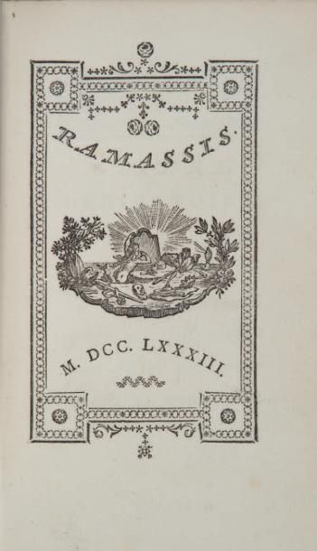 LA ROCHEFOUCAULD-SURGÈRES (Jean-François, marquis de) Ramassis. S.l.n.n. [Sens, Tarbé],...