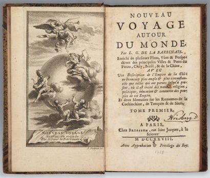 LE GENTIL DE LA BARBINAIS Nouveau voyage autour du monde. Paris, Briasson, 1728-1729....