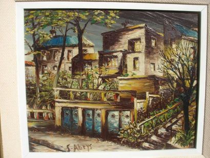 Léon SCHWARTZ ABRYS (1905-1990) Ménilmontant
Huile sur isorel, encadrée
58 x 70 ...