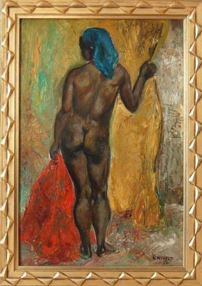 Roger NIVELT (1899-1962) Femme Africaine nue de dos
Huile sur toile
30 x 45 cm