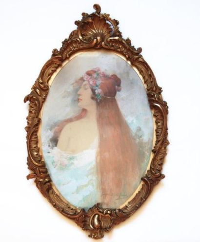 Lucien-Victor GUIRAND de SCEVOLA (1871-1950) Portrait de Sarah Bernhardt
Aquarelle...