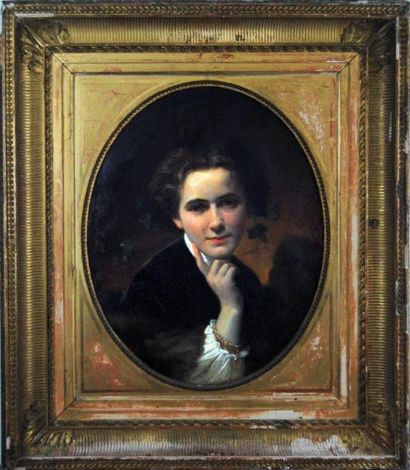 Adolphe YVON (1817-1893) Allégorie de l'Automne
Huile sur toile
56,5 x 45,5 cm