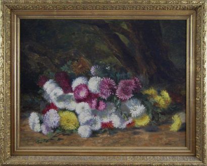 Eugene FREY (1863-1930) Jeté de Fleurs
Huile sur toile signée en bas à droite
50...