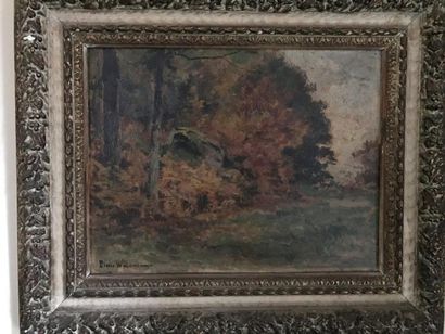 Pierre WAIDMANN (1860-1937) Paysage d'automne
Huile su panneau signée en bas à g...