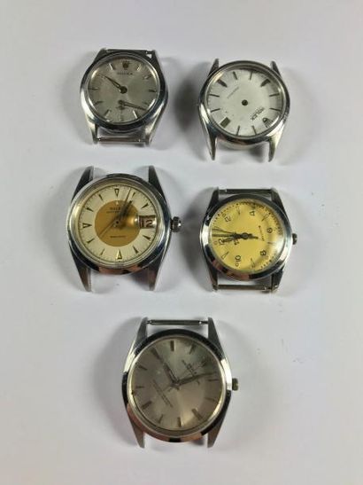 ROLEX ROLEX

Ensemble de 5 montres bracelets en acier, Ref. 6494, 6430 entre les...