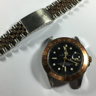 ROLEX ROLEX

"GMT Master" Ref. 1675.

Montre bracelet en or et acier avec fonction...