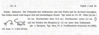 null Coupe du “Roi Scorpion”.
Rare coupe hémisphérique, le flanc convexe gravé de...