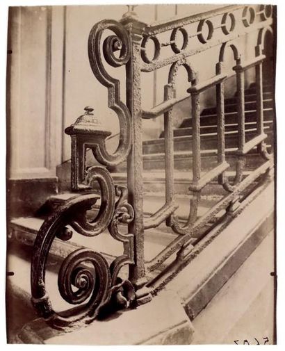 Eugène ATGET Escalier de l'hôtel de Villeroy, 34 rue des Bourdonnais, Paris, c. 1906
Belle...
