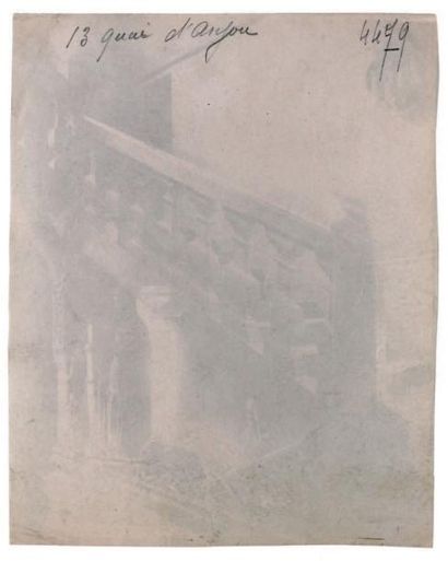 Eugène ATGET Escalier du 13, quai d'Anjou avec des moulages de Geoffroy-Dechaume,...