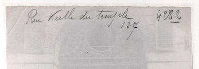 Eugène ATGET 137, rue Vieille du Temple, Paris, 1901
Belle épreuve sur papier albuminé...