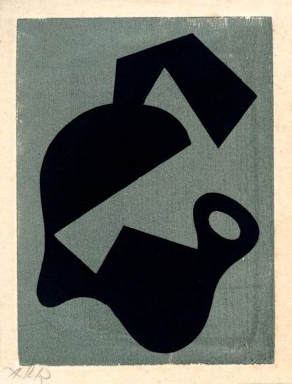 ARP Jean PORTE-MALHEUR. BOIS ORIGINAL SIGNÉ. Circa 1950. 22,5 x 17 cm, sous passe-partout.
Bois...