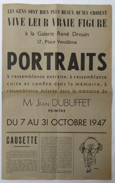 DUBUFFET Jean PORTRAITS - Les gens sont bien plus beaux qu'ils croient. Paris, René...