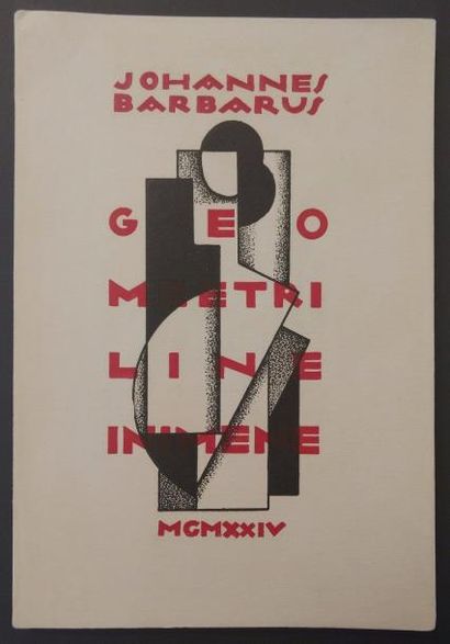 [AVANT-GARDE d'ESTONIE]. BARBARUS Johannes GEOMEETRILINE INIMENE. Tallinn, 1924....