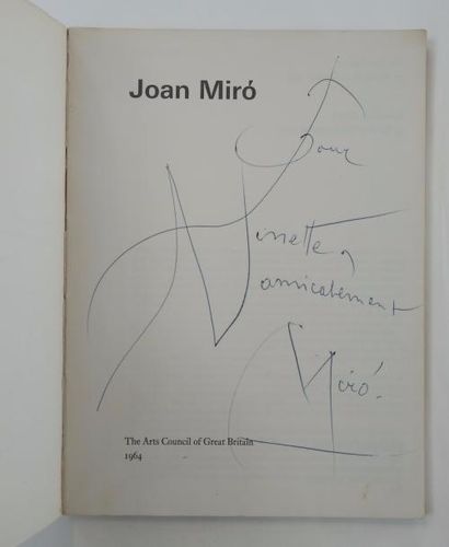 MIRO Joan CATALOGUE D'EXPOSITION. The Arts Council of Great Britain, Londres, 1964....
