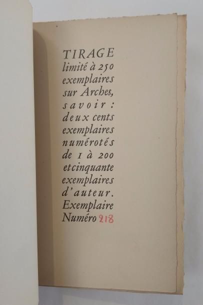 PAULHAN Jean LETTRE AU MÉDECIN. L'Air du Temps [Pierre Béttencourt], 1950. In-8,...