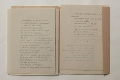 PICABIA Francis LIVRE TAPUSCRIT. Rubingen, septembre 1939. In-12 en feuilles.
Livre...