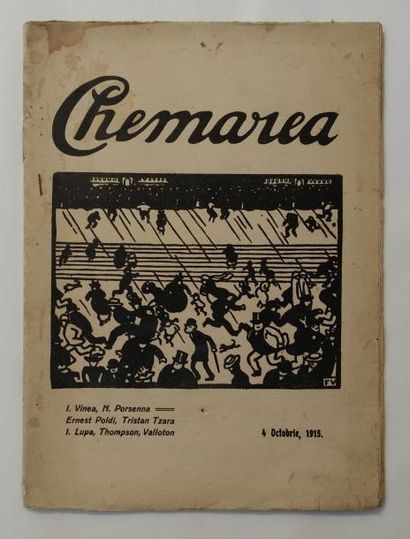 null [REVUE]. CHEMAREA. Bucarest. No.1 d'octobre 1915. In-8, couverture illustrée.
Poème...