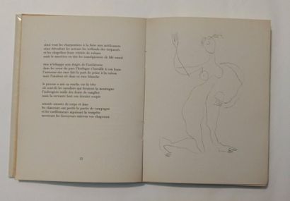 TZARA Tristan - LAURENS Henri ENTRE-TEMPS. Paris, Le Calligraphe, 1946. In-8 broché,...