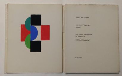 TZARA Tristan - DELAUNAY Sonia LE FRUIT PERMIS. Paris, Caractères, 1956. In-4 en...