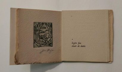 TZARA Tristan. FRERE BOIS Alès, PAB, 1957. Minuscule 7,5 x 7 cm, en feuilles.
Edition...