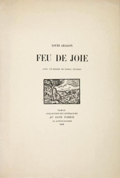 ARAGON Louis FEU DE JOIE. Paris, Au Sans Pareil, 1920. In-4, broché.
Edition originale...