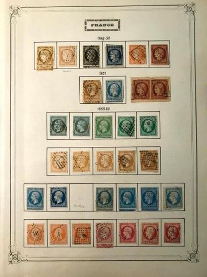 FRANCE Emissions 1849 - 1900 : Collection de timbres principalement oblitérés certains...