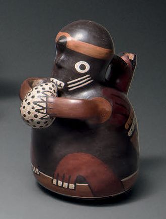 null Petit vase anthropo-zoomorphe
Culture Nazca, Sud du Pérou Intermédiaire Ancien,...