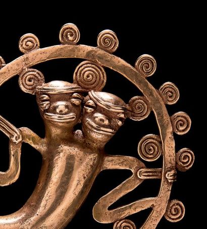 null Important pendentif zoomorphe
Culture Diquis, Costa Rica 700-1500 après J.-C.
Or...
