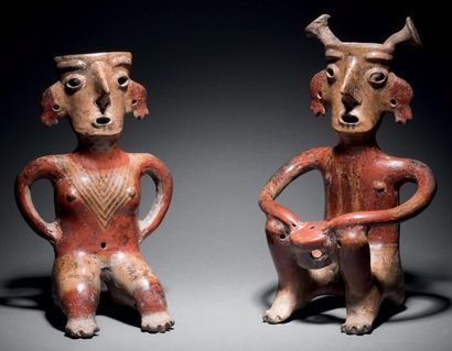 null Couple de statuettes anthropomorphes
Culture Zacatecas, Nord de l'État de Jalisco...