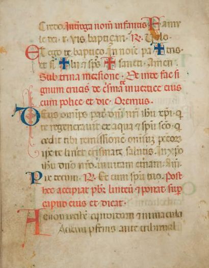 null MANUSCRIT. - Ordo ad catecuminum - Ordo ad baptizandum infantem - Ordo ad ungendum...