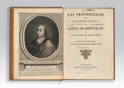 PASCAL (Blaise) Les Provinciales ou les lettres escrites Par Louis de Montalte, à...
