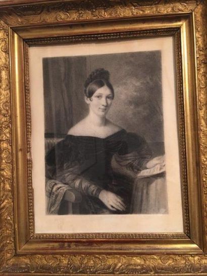 École du XIXe siècle Portrait de femme
Pierre noire
37 x 28 cm
Dans un cadre Emp...