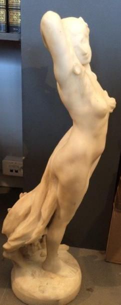 JESUS FRUCTUOSO CONTRERAS (1867-1902) Baigneuse "L'Eveil'
Sculpture en albâtre signée...