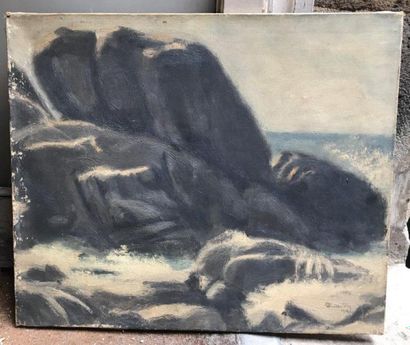 André FOY (1886/92-1953) Suite de deux huiles sur toile
Marine
54 x 65 cm
Château
54...