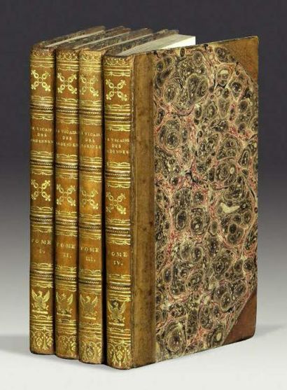BALZAC (Honoré de) Le Vicaire des Ardennes.
Paris, Pollet, 1822. 4 volumes in-12,...