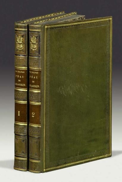 BALZAC (Honoré de) La Peau de chagrin.
Paris, Gosselin, Canel, 1831. 2 volumes in-8,...