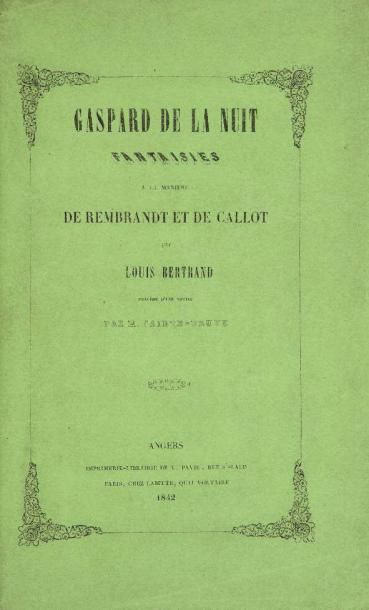 BERTRAND (Louis) Gaspard de la Nuit.
Fantaisies à la manière de Rembrandt et de Callot....