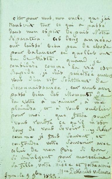 DESBORDES-VALMORE (Marceline) Poésies.
Paris, François Louis, 1820. In-8, demi-veau...