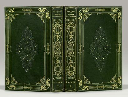 DESBORDES-VALMORE (Marceline) Poésies.
Paris, A. Boulland, 1830. In-8, maroquin vert...