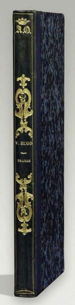 HUGO (Victor) Ruy Blas.
Paris, Delloye, 1838. In-8, demi-veau bleu nuit, dos lisse...