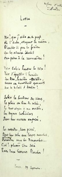 HUGO (Victor) L'Année terrible.
Paris, Lévy frères, 1872. Grand in-8, maroquin noir,...