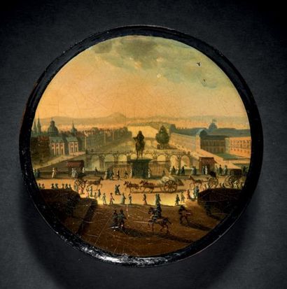 Jean-François LEBELLE (actif en 1806 - † après 1931) Vue panoramique du square du...