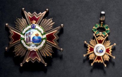 Espagne Ordre d'Isabelle la catholique, fondé en 1815, ensemble de grand-croix comprenant:...