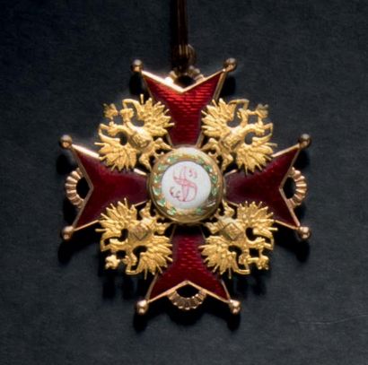 RUSSIE Ordre de Saint Stanislas, fondé en 1765, ensemble de 1re classe comprenant:...