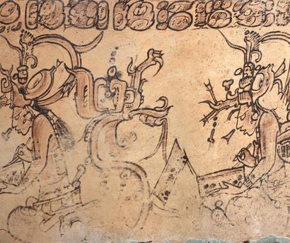 null VASE CODEX REPRÉSENTANT DEUX SCRIBES
Culture Maya, Mexique ou Guatemala Classique...